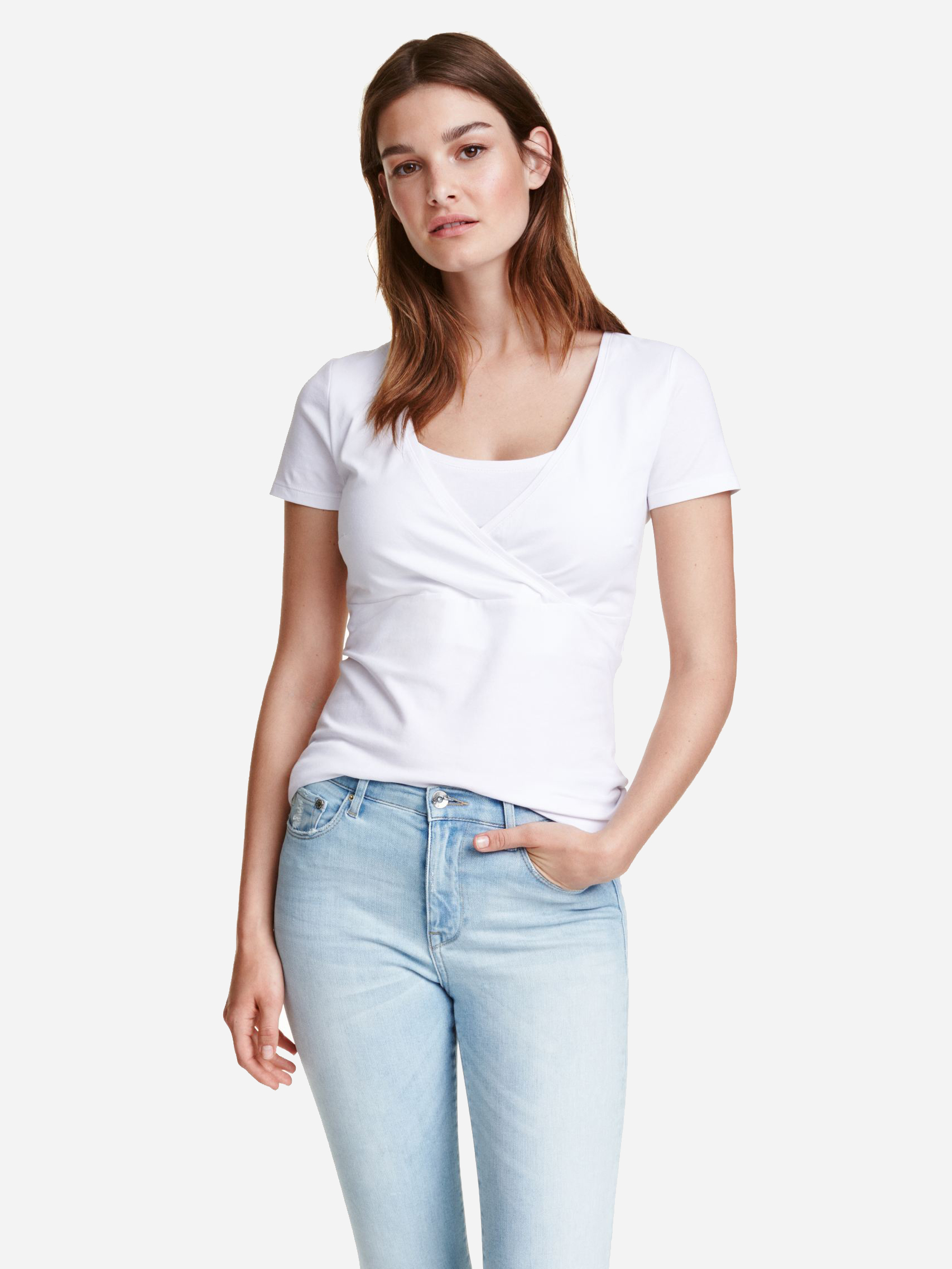 

Футболка для беременных H&M 04334146 S Белая