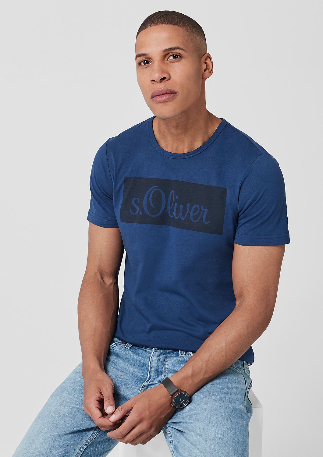 

Футболка s.Oliver  Синий 13.904.32.4800-5639, Футболка s.Oliver L Синий 13.904.32.4800-5639