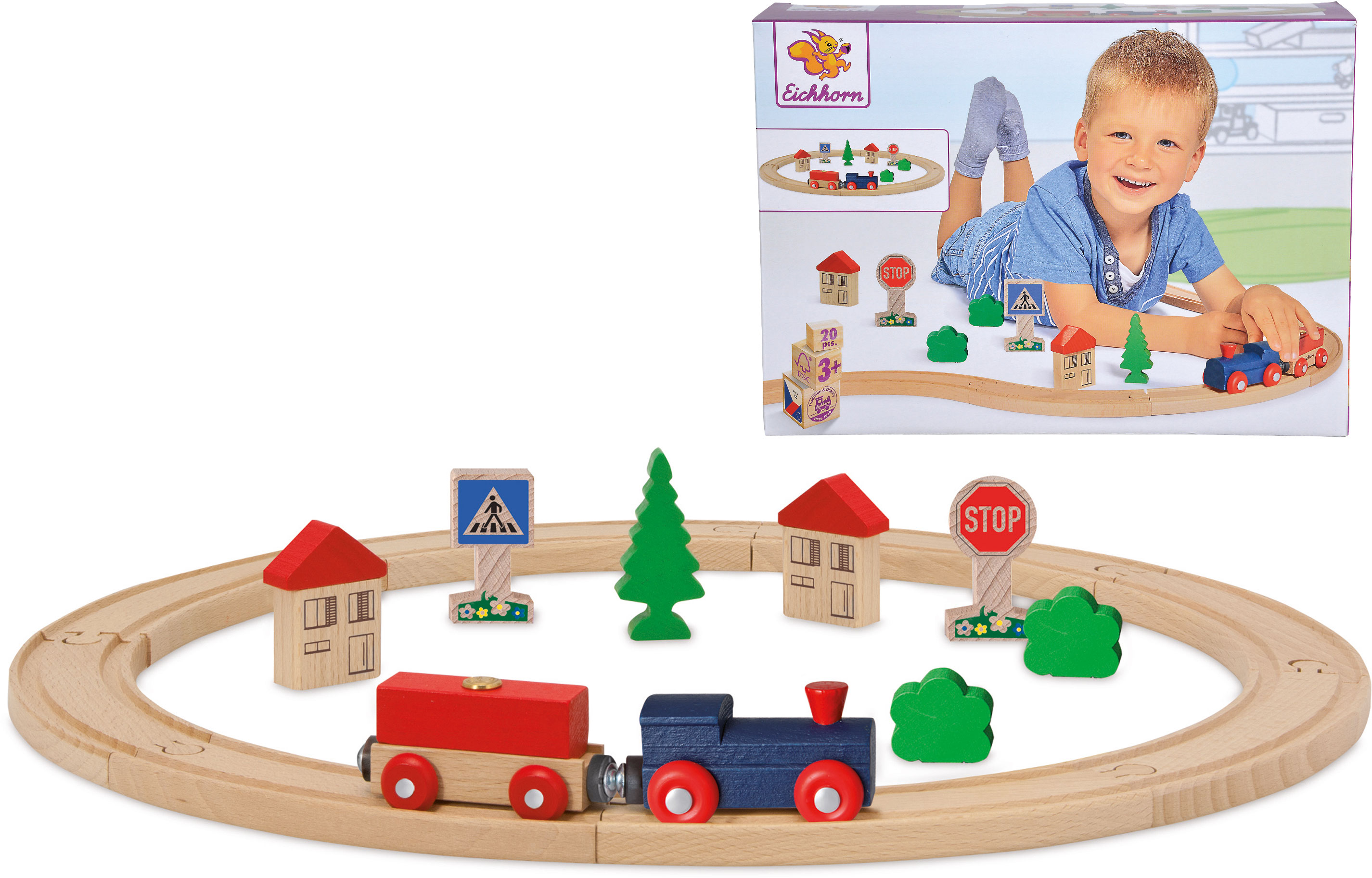 

Игровой набор Eichhorn Железная дорога 20 элементов 135 см (100001260)