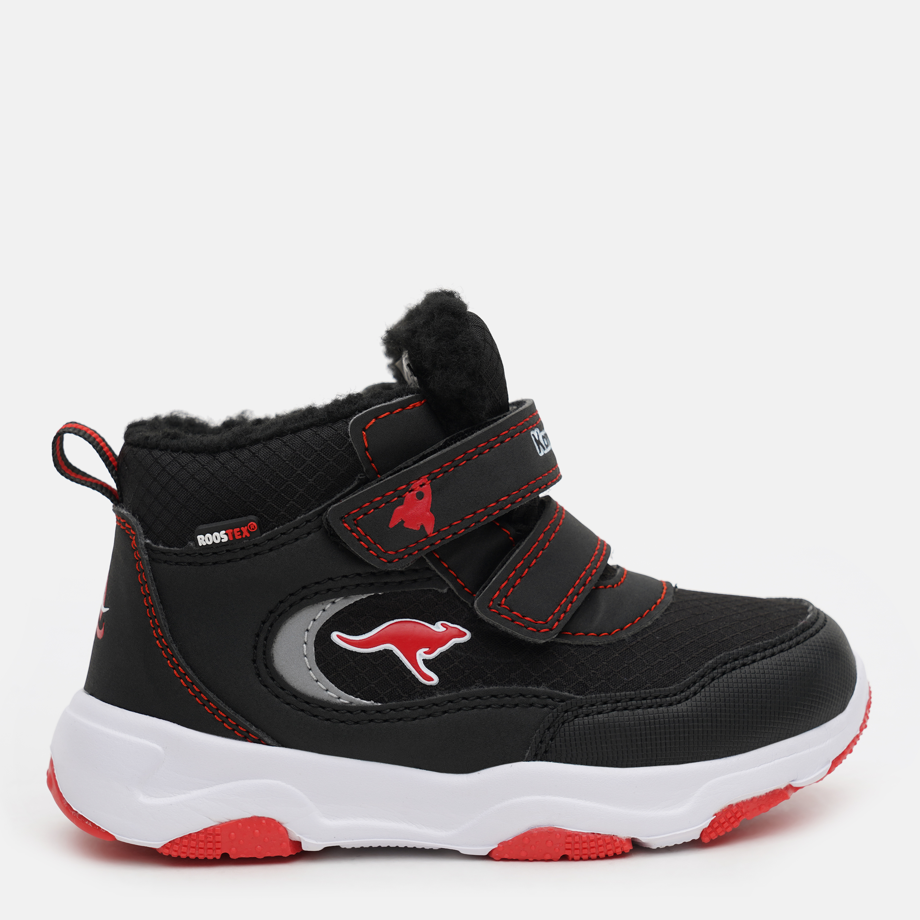 Акция на Дитячі зимові черевики для хлопчика Kangaroos 02221-5053-23 23 Чорний/Вогненно-червоний от Rozetka