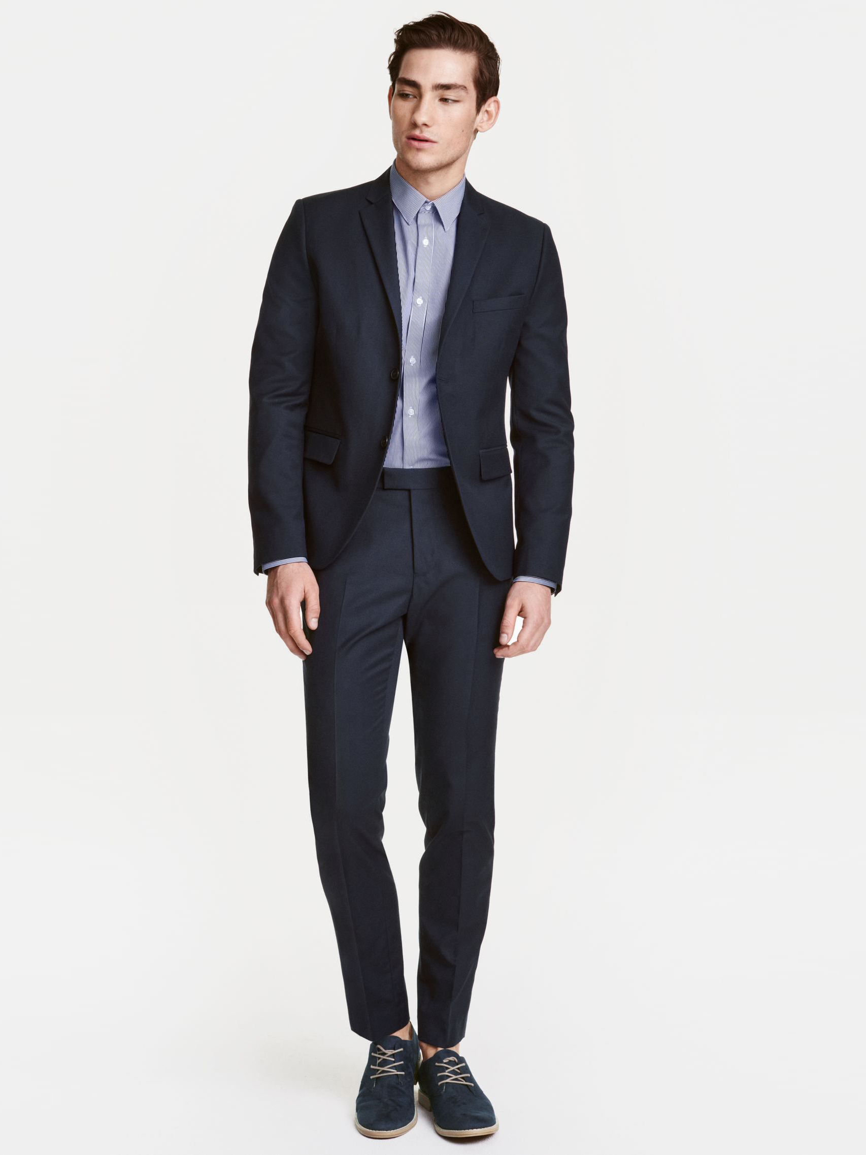 

Брюки H&M 3917507RP7 44 Темно-синие