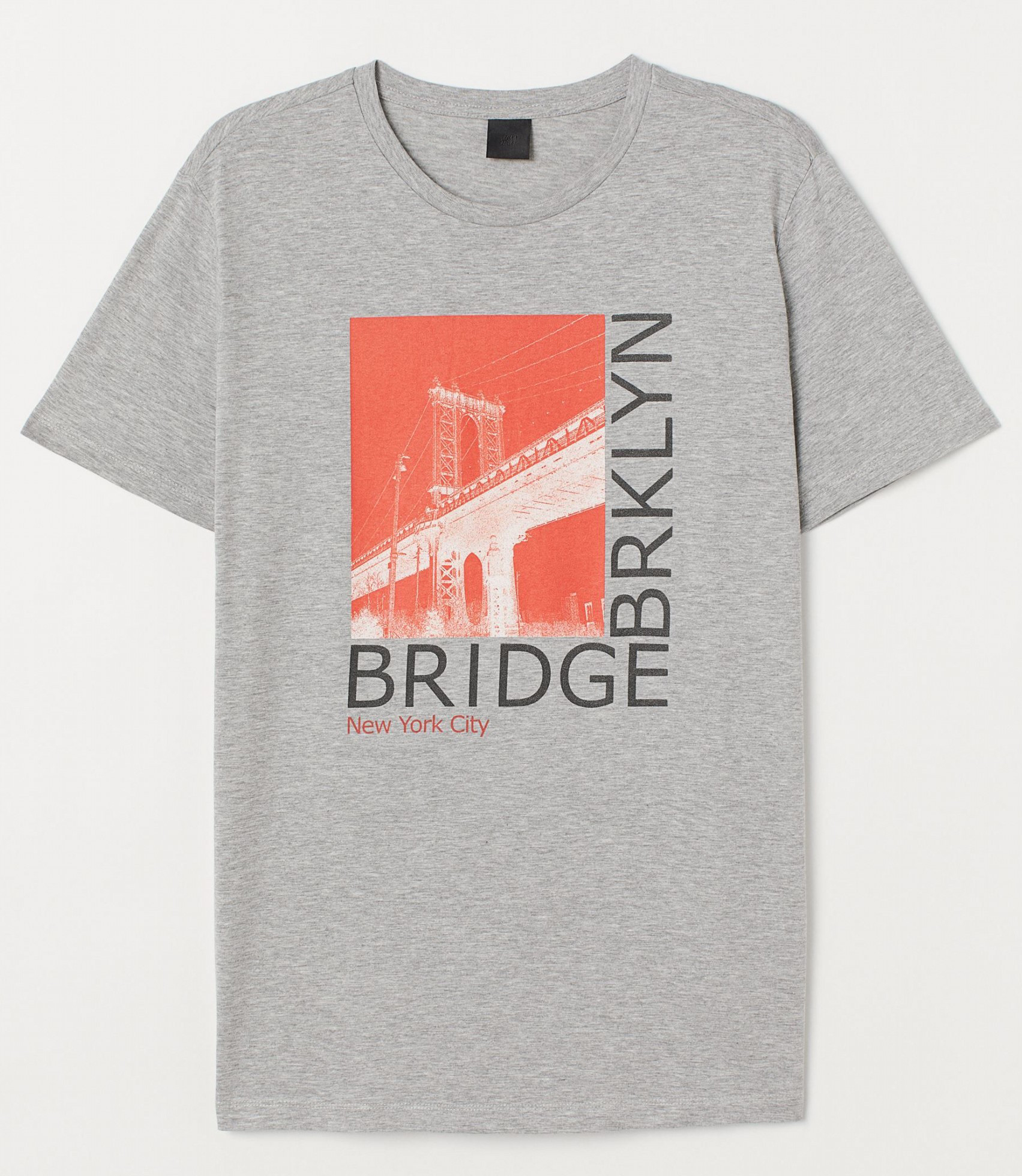 

Футболка H&M 6494409RP2  Серая меланж, Футболка H&M 6494409RP2 XS Серая меланж