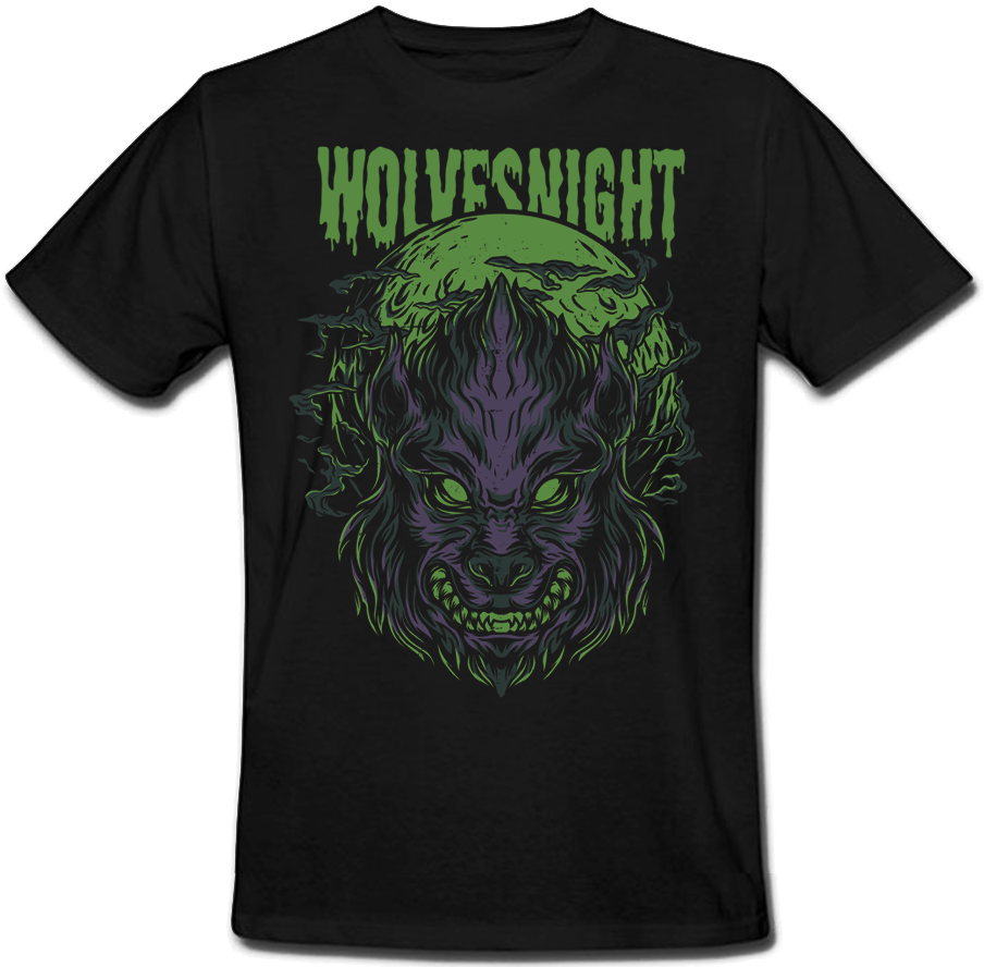 

Футболка Fat Cat Wolf - Wolves Night (чёрная) XXL