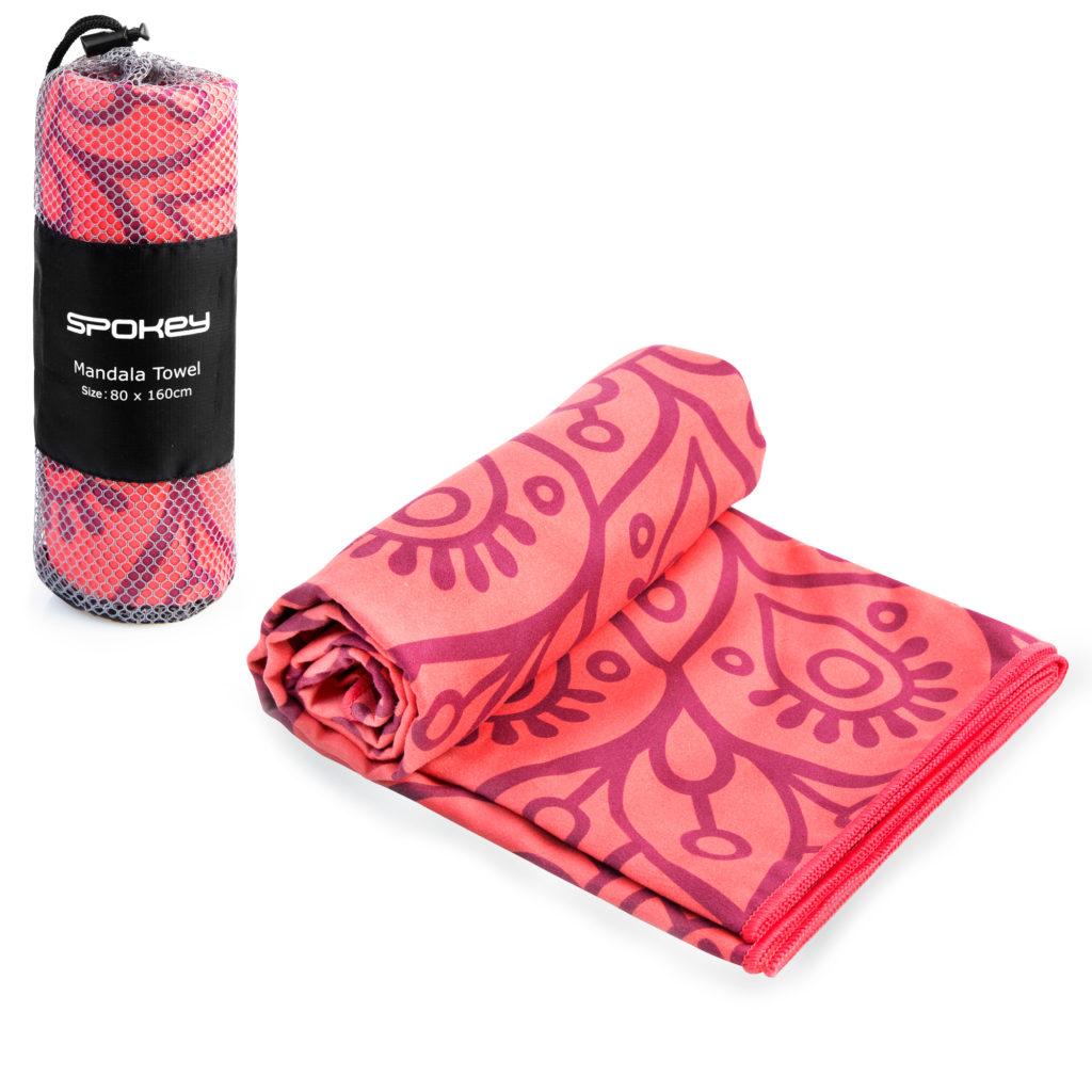 

Быстросохнущее полотенце Spokey Mandala 80х160 см Коралловое