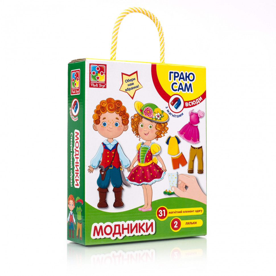

Игра Vladi Toys Магнитная одевашка Модники УКР (21100010)