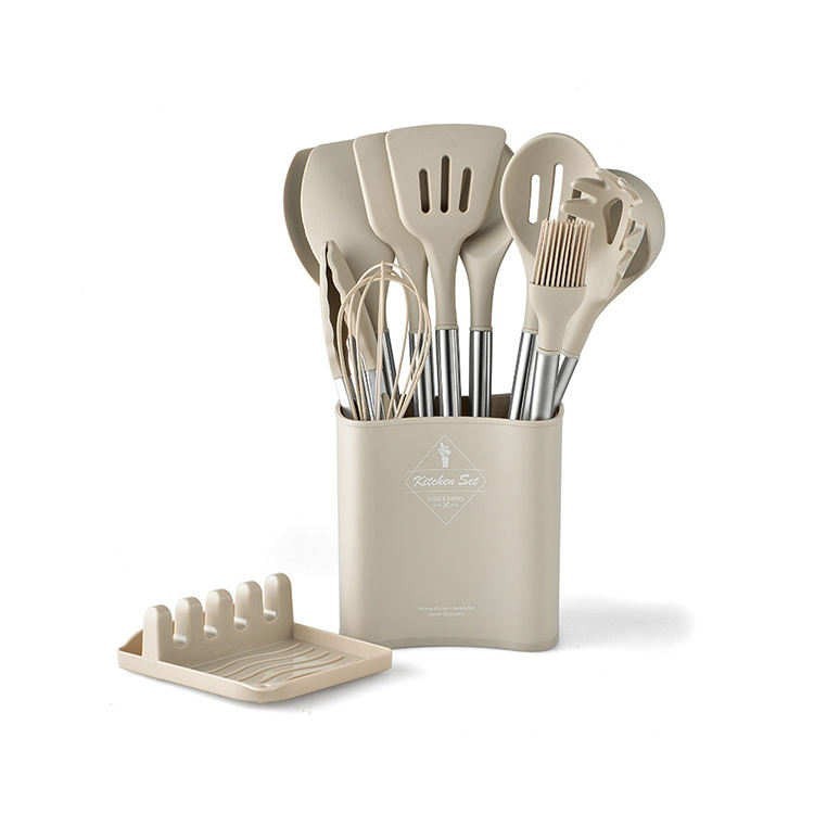 Набор силиконовой посуды Kitchen Set из 13 предметов. Бежевый – фото ...