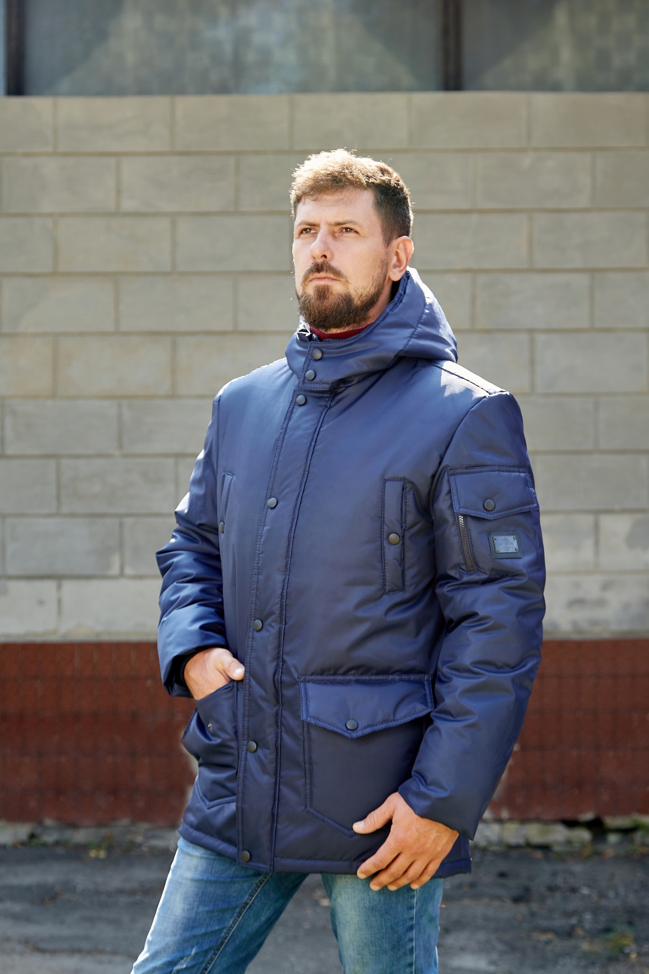 Зимняя мужская куртка парка большого размера UF-Fashion 27 - ан темно ...