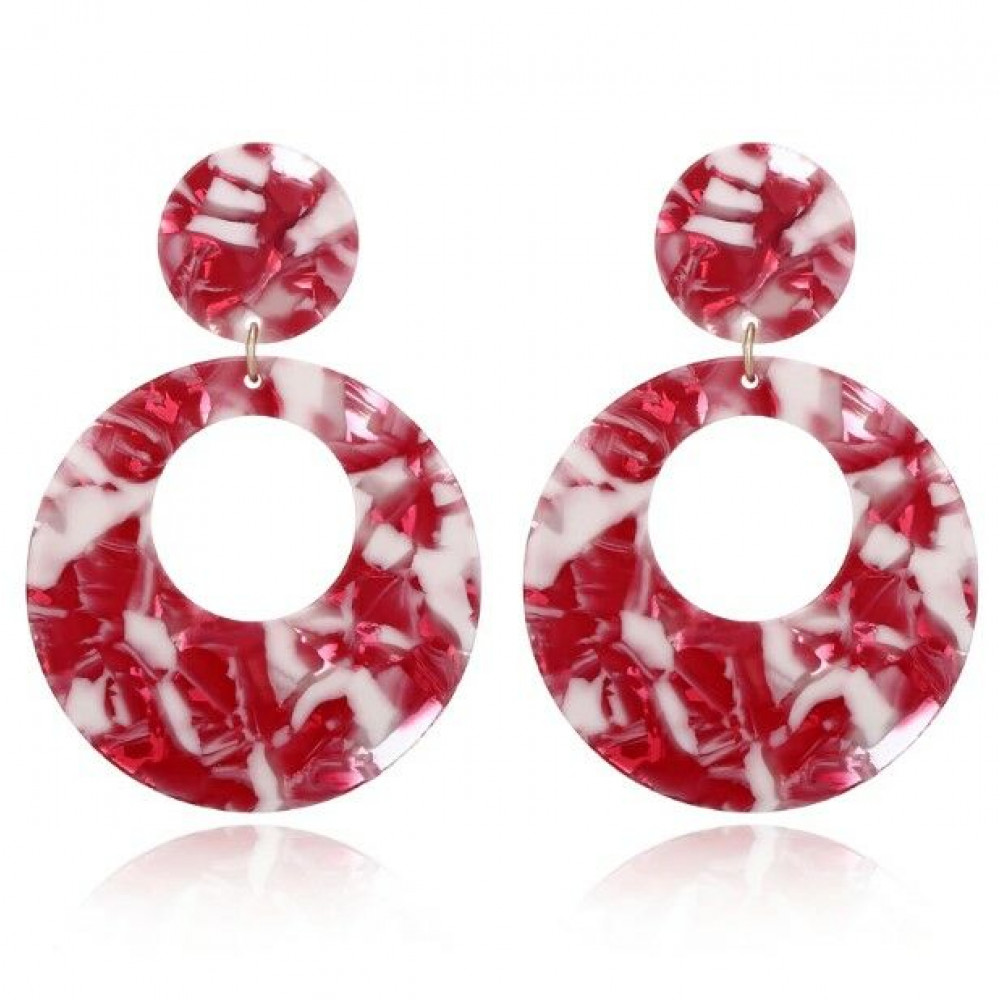 

Серьги акриловые Fashion красные MK0858-1