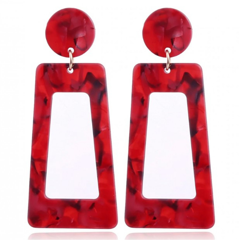 

Серьги акриловые Fashion красные MK0961-2