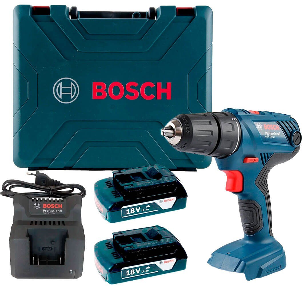 Аккумуляторная дрель-шуруповерт Bosch Professional GSR 180-Li + 2 акб ...