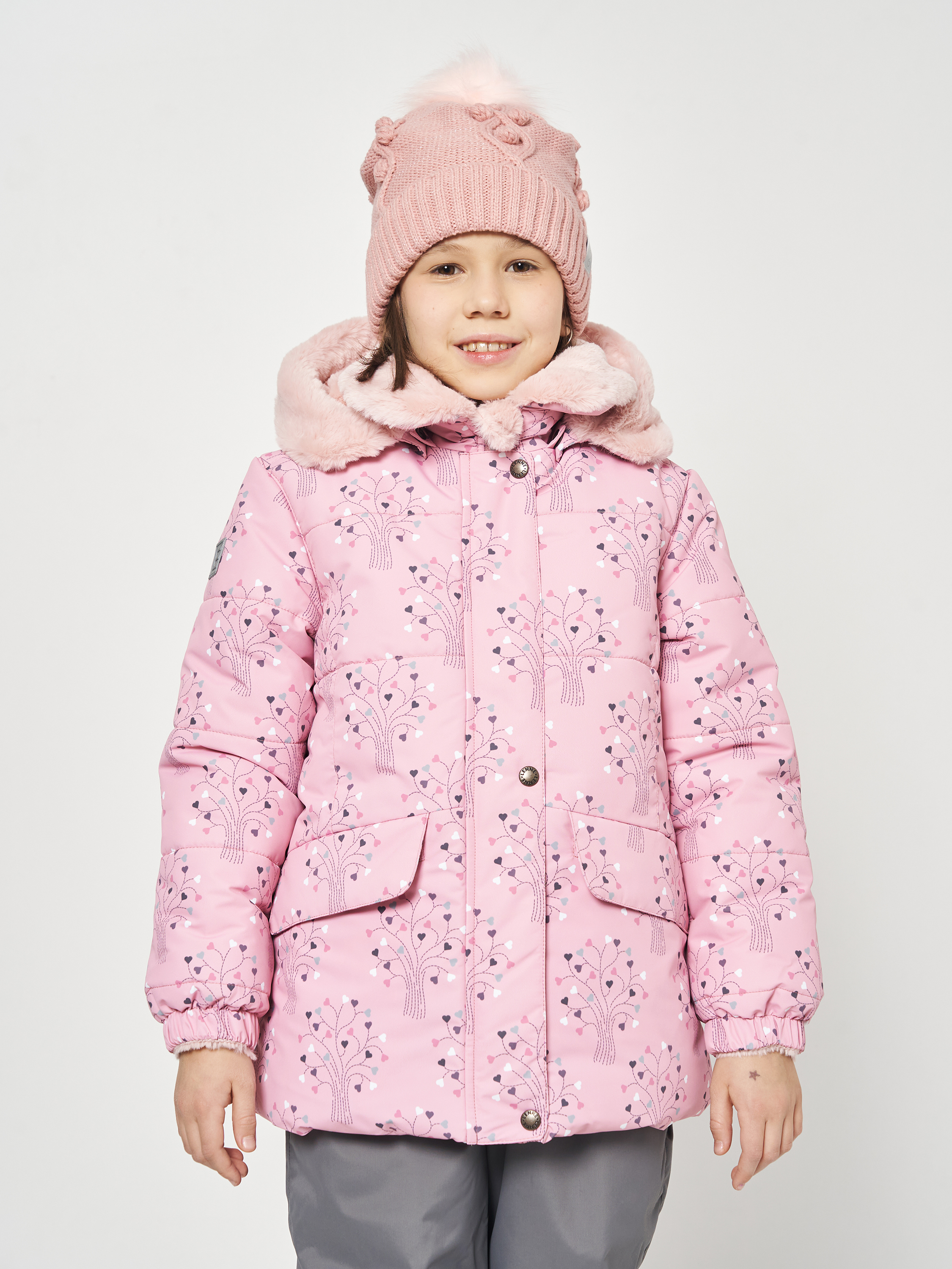 Акція на Дитяча зимова куртка-парка для дівчинки Lenne Belle 22331/1248 104 см Рожева від Rozetka