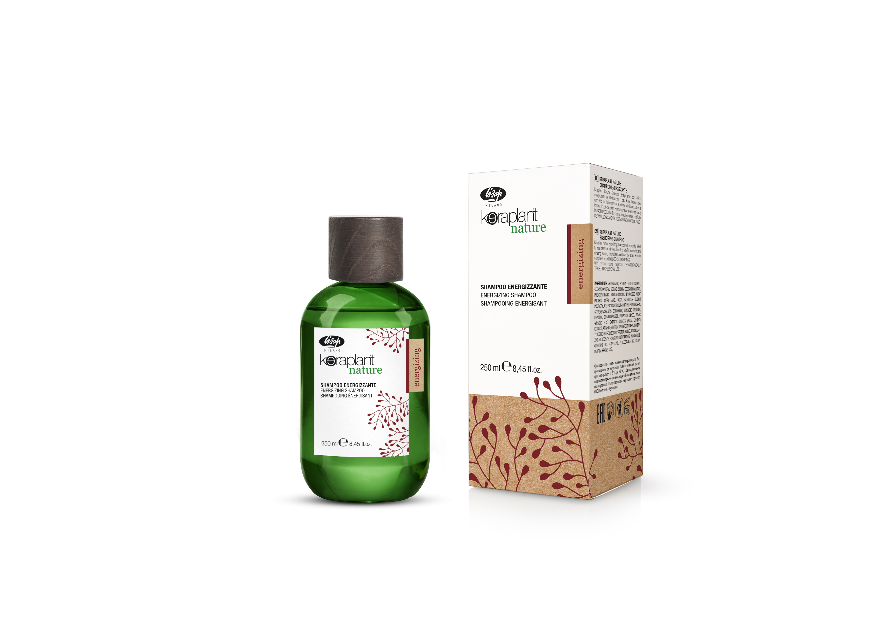 Акція на Шампунь против выпадения волос Lisap Keraplant Nature Energizing shampoo 250 мл (1100530000019) від Rozetka UA