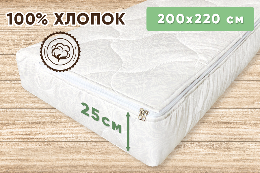 

Чехол защитный на матрас Point Art Classic на молнии 200х220х25 см