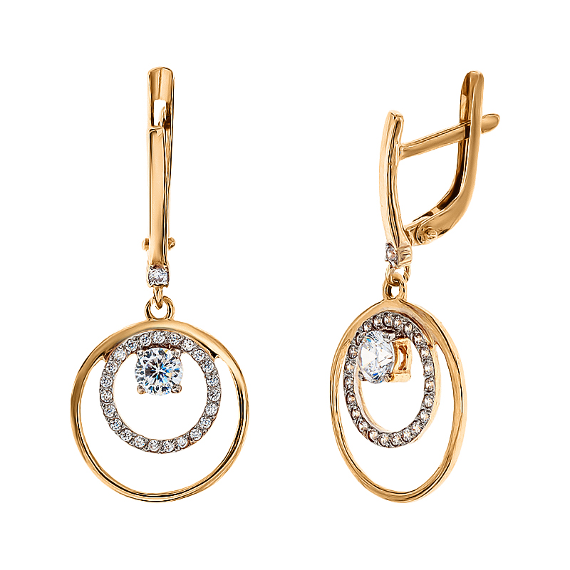 

Серьги-подвески Diamant С2247