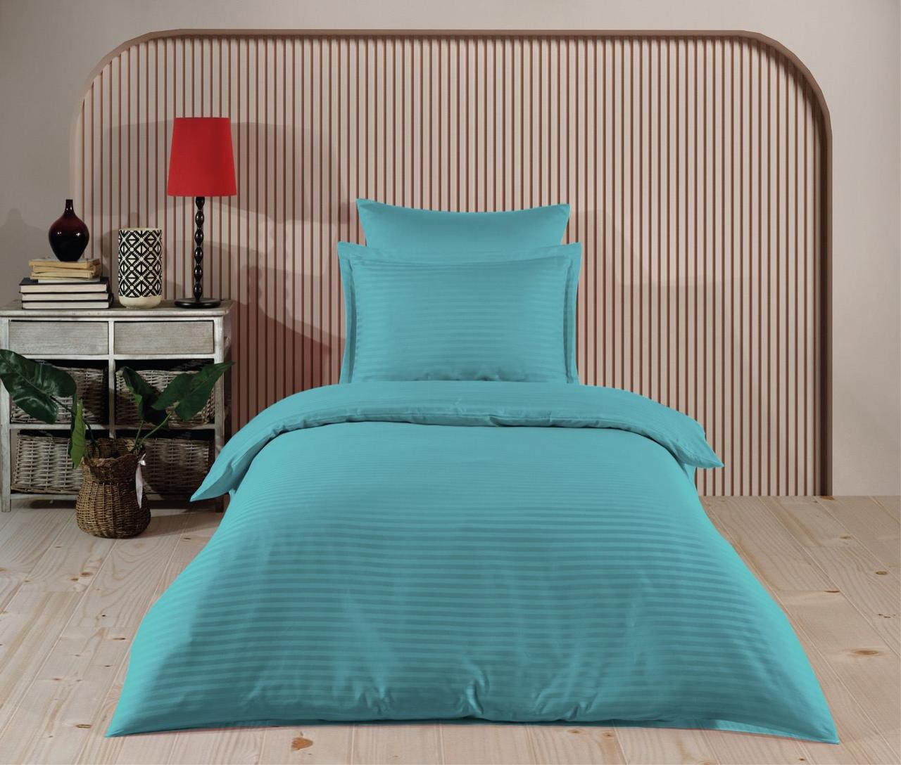Постельное белье Satin Strip 160х220 (ТМ ZERON ) TURKUAZ, Турция Код ...