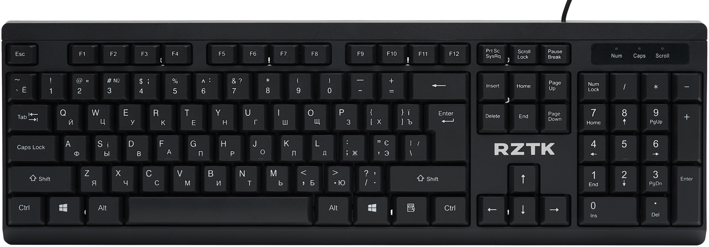 Клавиатура проводная RZTK KB 140 USB Black – фото, отзывы ...