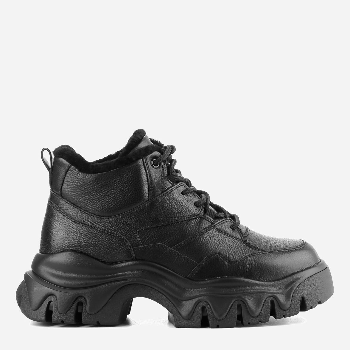 Акция на Жіночі зимові черевики низькі Le'BERDES 00000015261 38 24.5 см Чорні от Rozetka