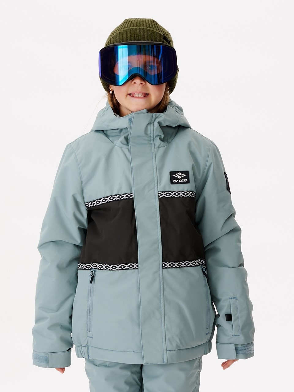 Акція на Дитяча демісезонна куртка для дівчинки Rip Curl Olly Snow Jacket 003UOU-4790 128 см Блакитна/Чорна від Rozetka