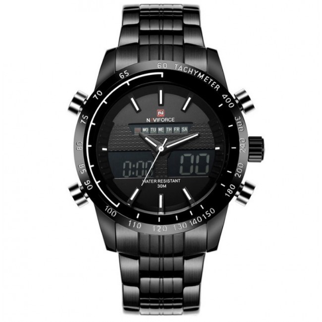 

Мужские часы Naviforce Army 9024 Black White