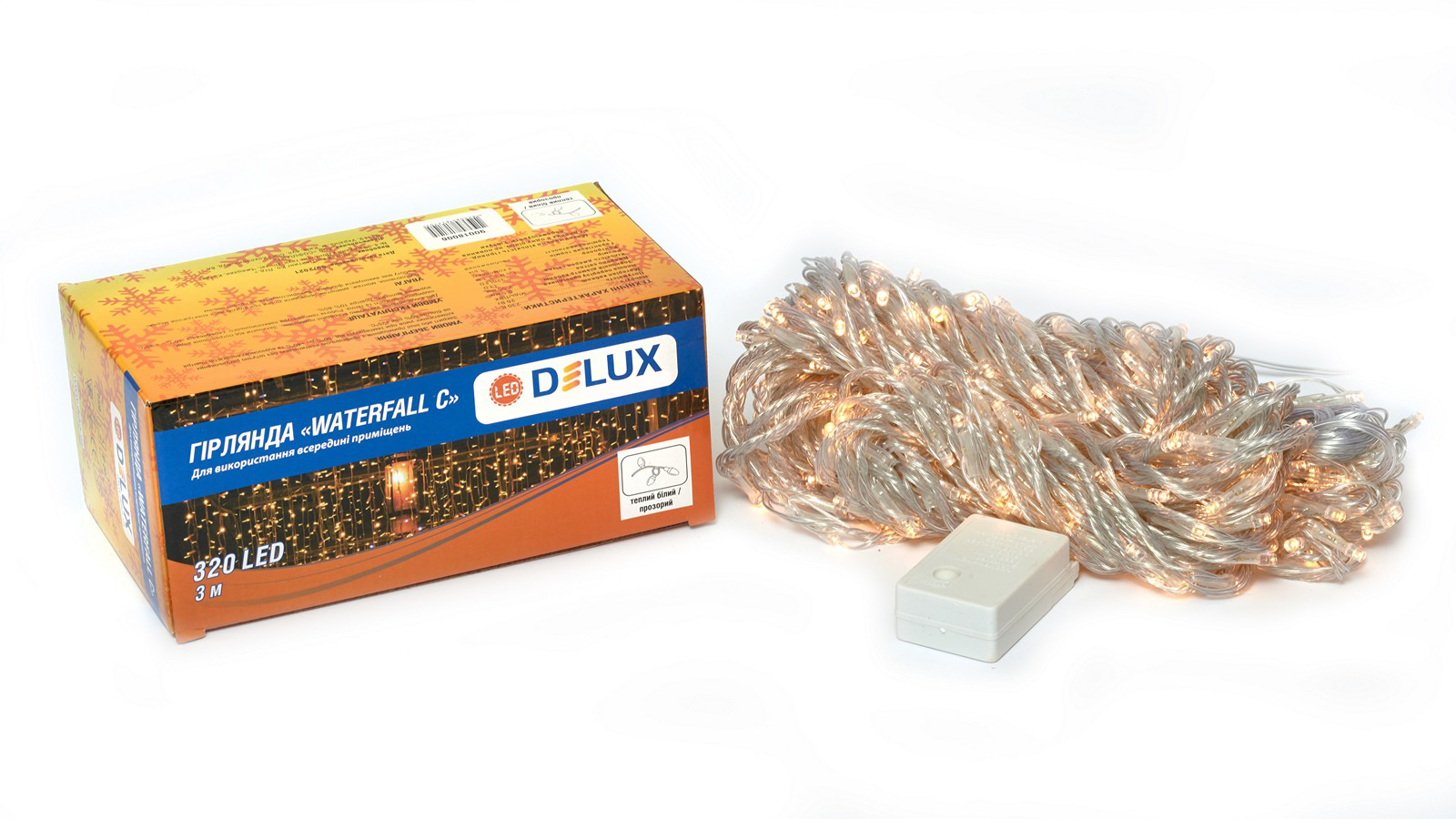 Светодиодная гирлянда DELUX Waterfall С 320LED 3х3 м теплый белый ...