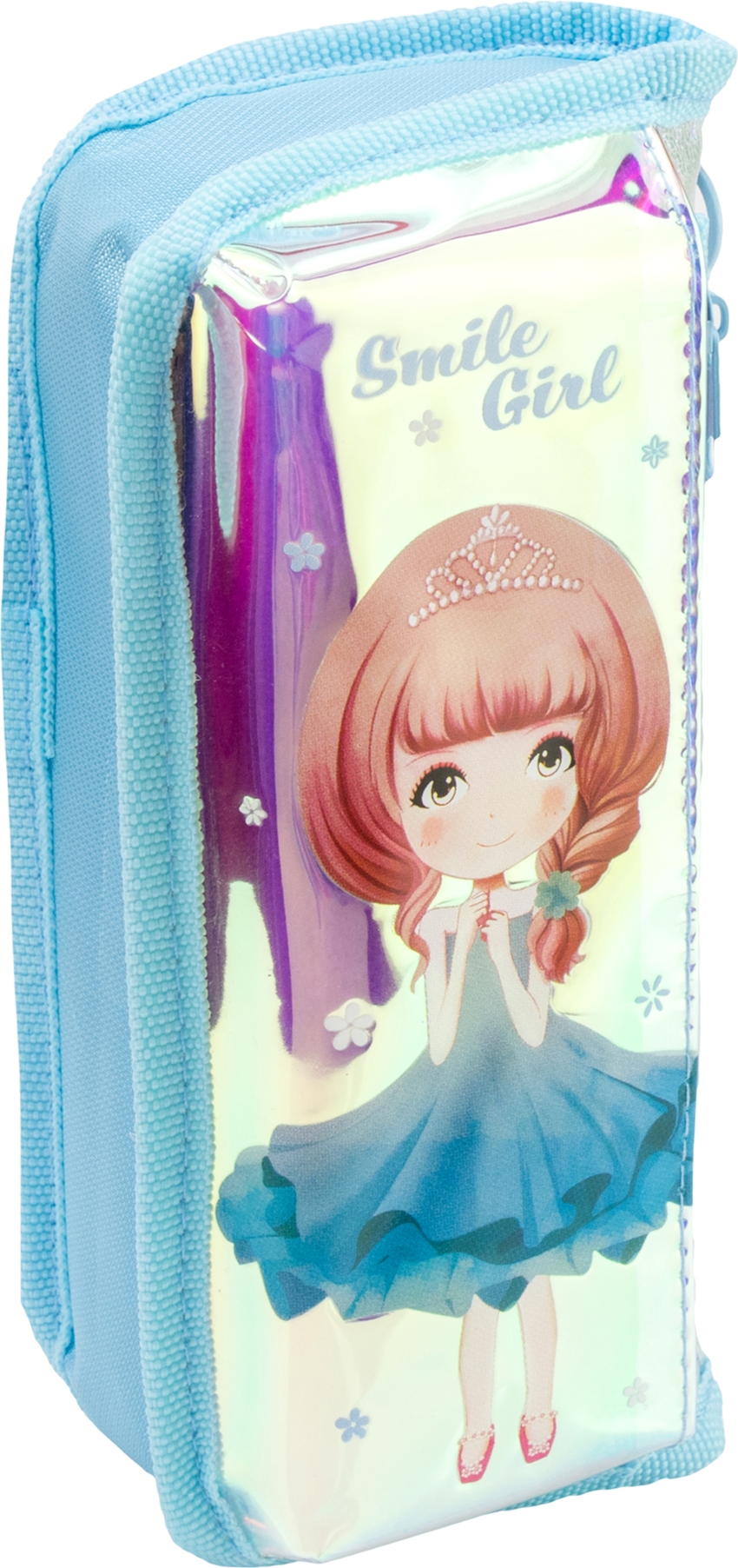 

Пенал твердый с аппликацией Cool For School 2 отделения Голубой (7480-blue)