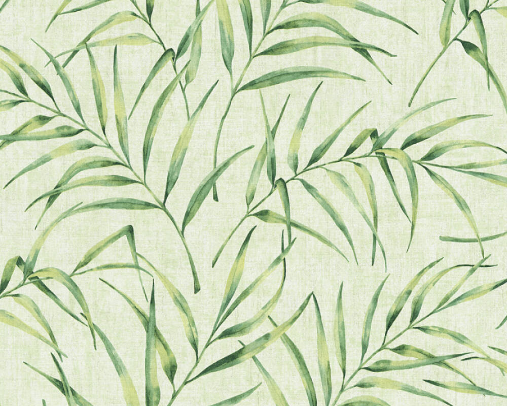 

Виниловые обои на флизилиновой основе AS Creation Greenery 37335-3 зеленый листья