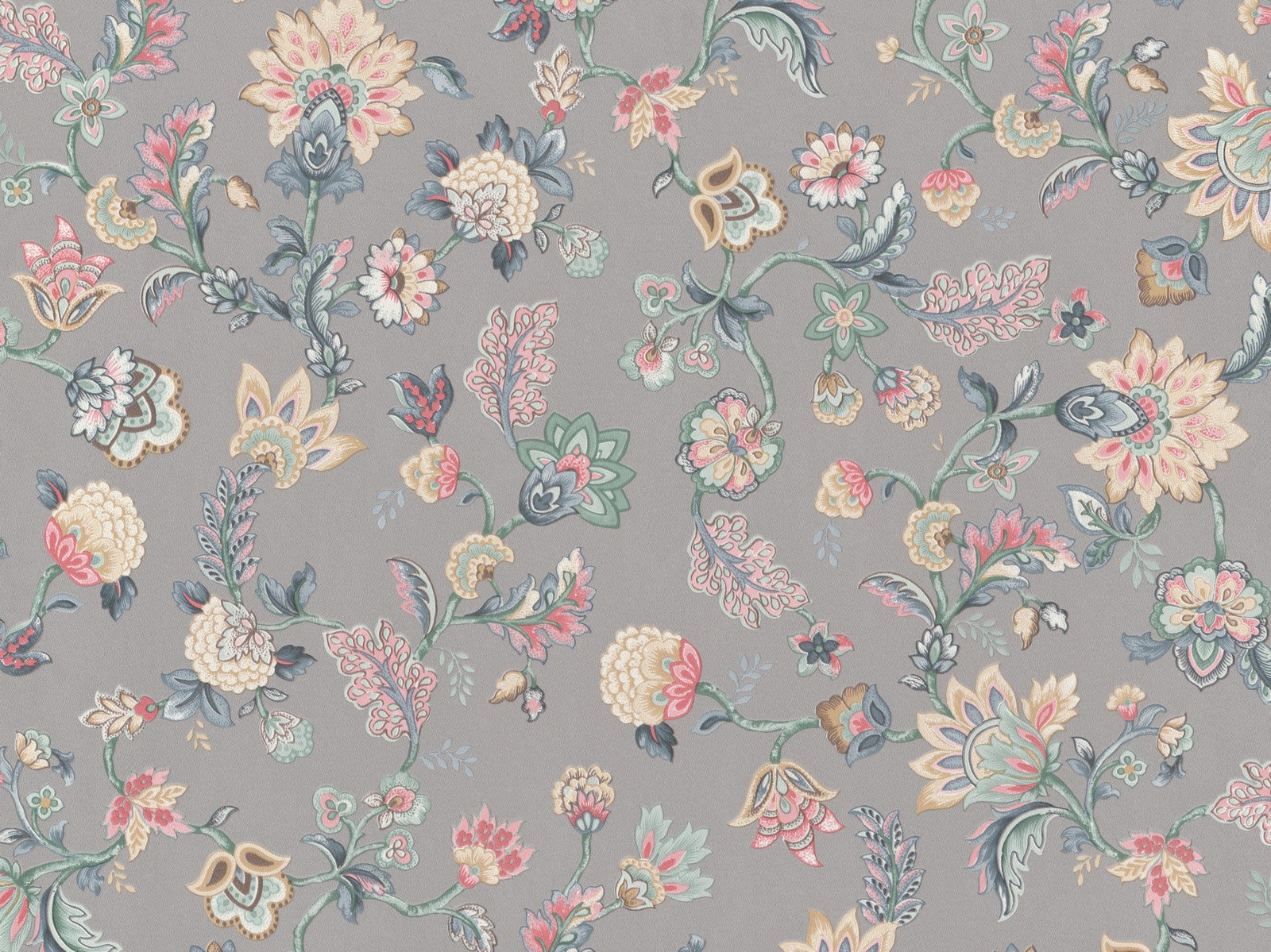 

Виниловые обои на флизилиновой основе BN International Fiore 220472 серый цветы