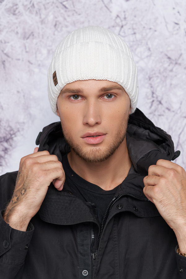 

Мужская шапка «Натан» Braxton 25109002 56-59 см белый 5025