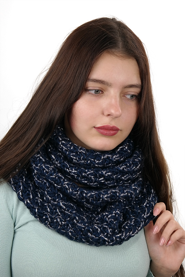 

Снуд «Маранда» Braxton 26016063 джинсовый + маренго 4622-88