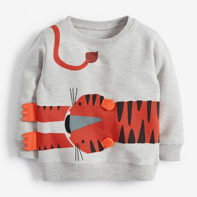 

Свитшот детский Tiger Little Maven (116 / 6 лет) Серый (55711)