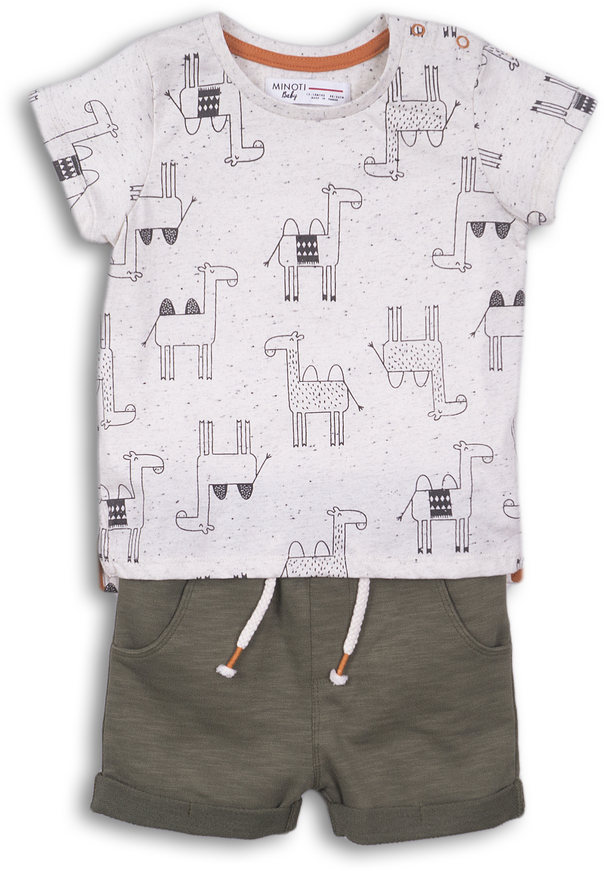 

Комплект (футболка + шорты) Minoti Camel 4 12750 68-74 см Серый