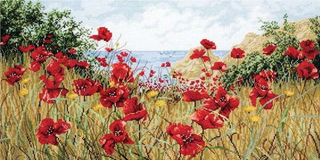 

Набір для вишивання "Маки біля моря (Clifftop Poppies)" Anchor APC940