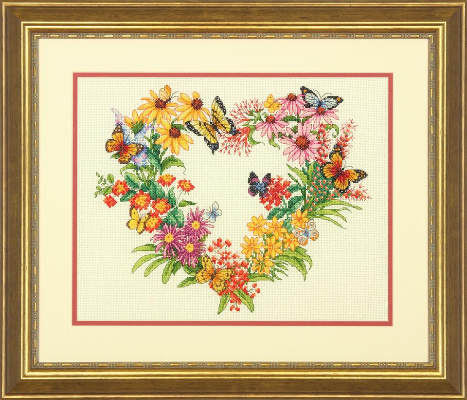 

Набір для вишивання хрестиком "Вінок із польових квітів//Wildflower Wreath" DIMENSIONS 70-35336