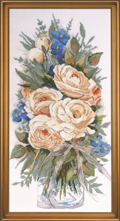 

Набір для вишивання хрестиком "White Roses//Білі троянди" Design Works dw2775