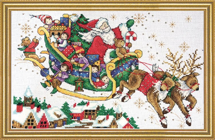 

Набір для вишивання хрестиком "Santa's Sleigh//Санчата Санта-Клауса" Design Works dw5991