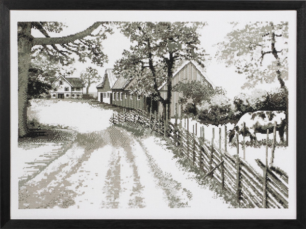 

Набір для вишивання "Ферма. Монохром. (Monochrome farm)" Permin 70-6813