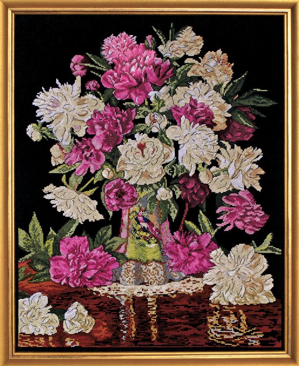 

Набір для вишивання хрестиком "Peonies Vase//Ваза з піонами" Design Works dw2800