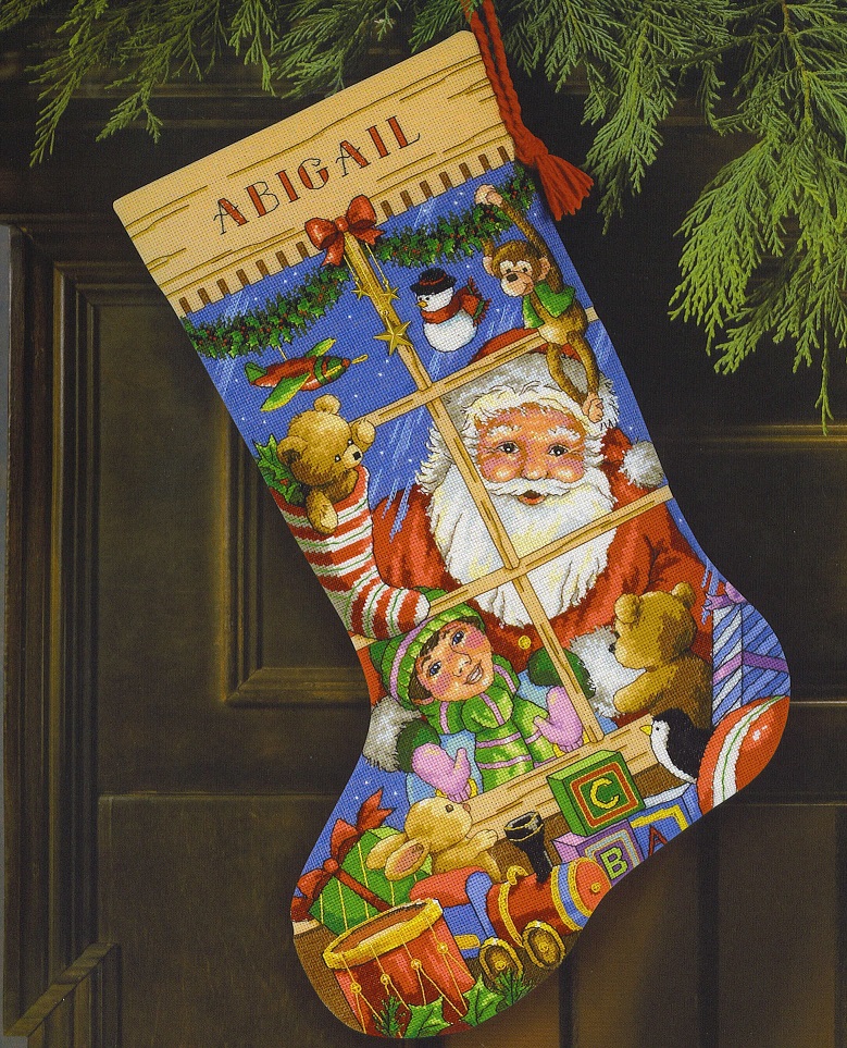

Набір для вишивання хрестиком "Іграшки Санти//Santa's Toys Stocking" DIMENSIONS 08818