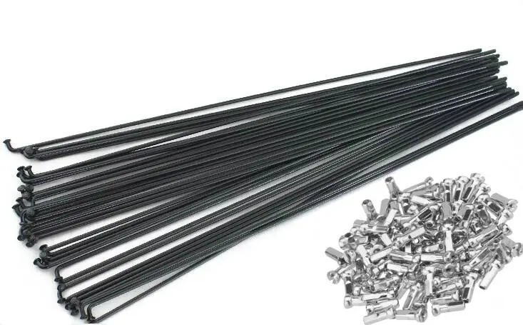 Спицы велосипедные Spelli SLE BLK-275 черная, толщина 2 мм, 14G, с ...