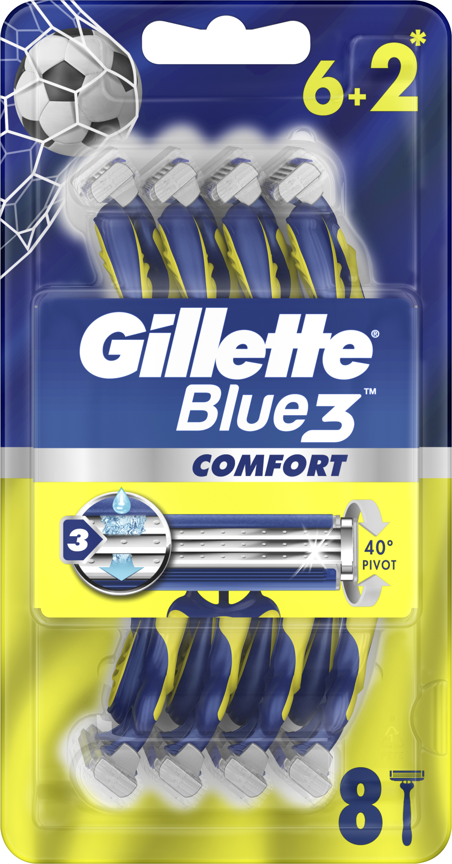 Одноразовые станки для бритья (Бритвы) мужские Gillette Blue 3 Comfort ...