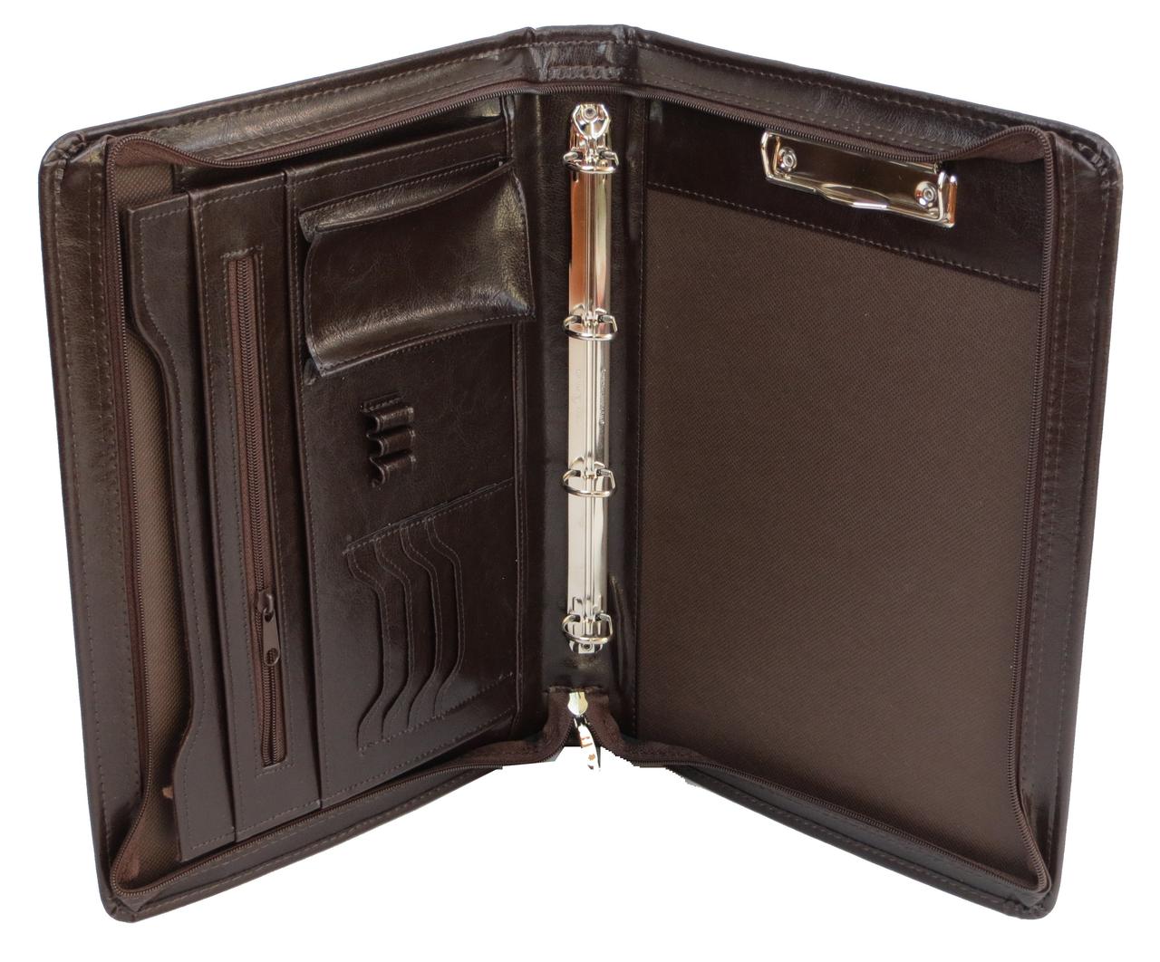 

Папка деловая с ручкой из эко кожи JPB AK-12 коричневая