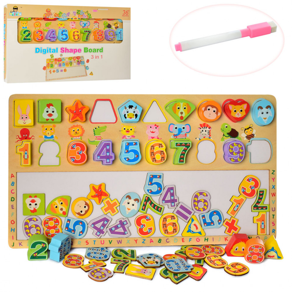

Деревянная игрушка "Набор первоклассника" METR+ c цифрами (RTMD 2116)