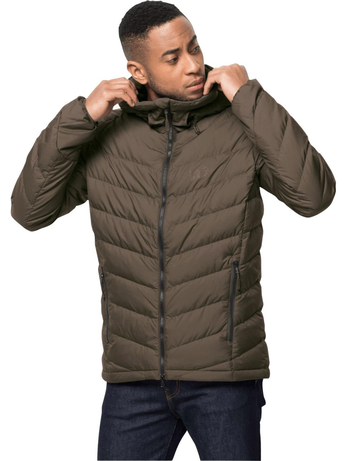 Пуховик Jack Wolfskin Fairmont Men 1203591-4610 L Серый с коричневым ...