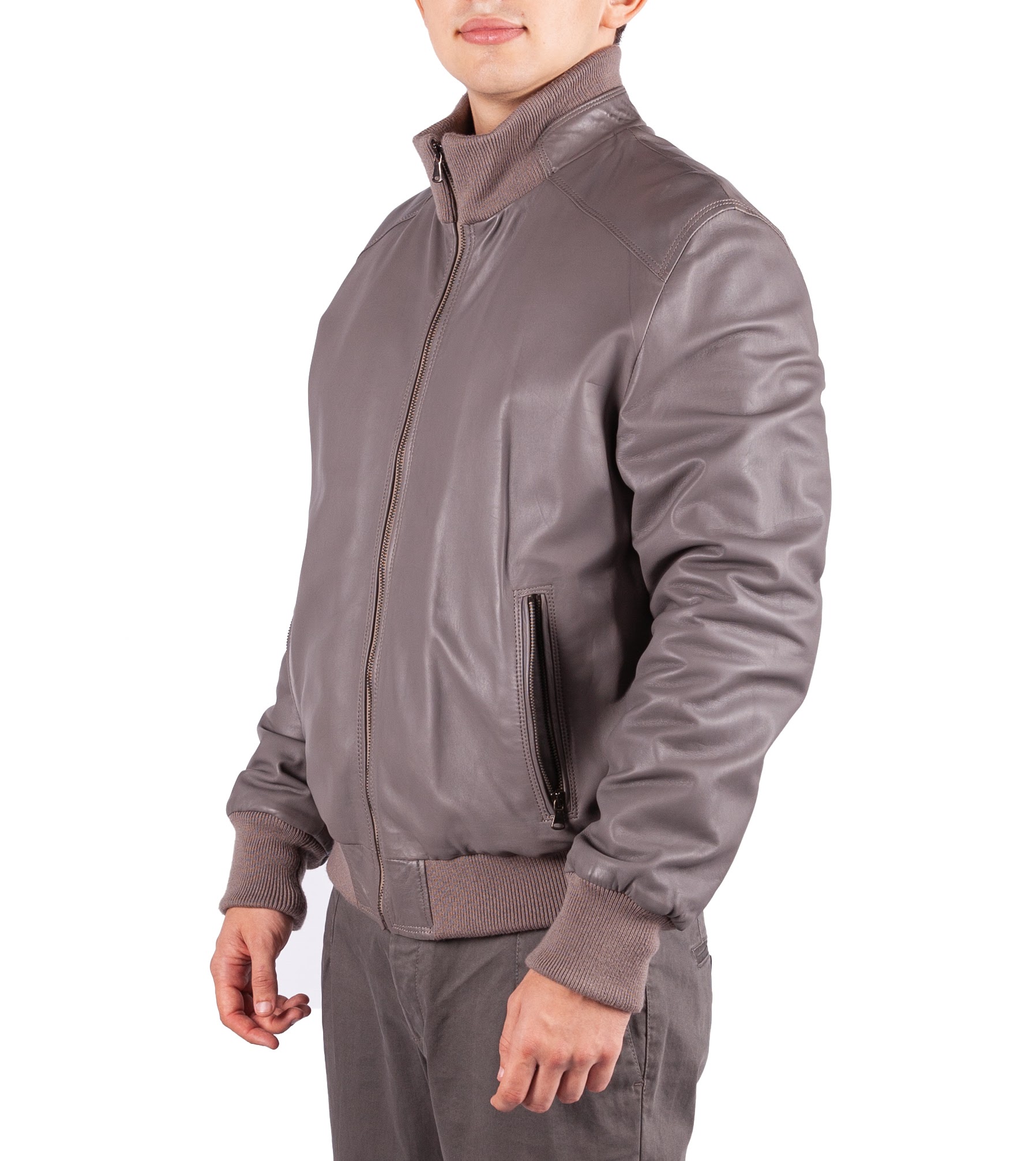 

Куртка кожаная D'ARIENZO 109NAPPA 54 Серая