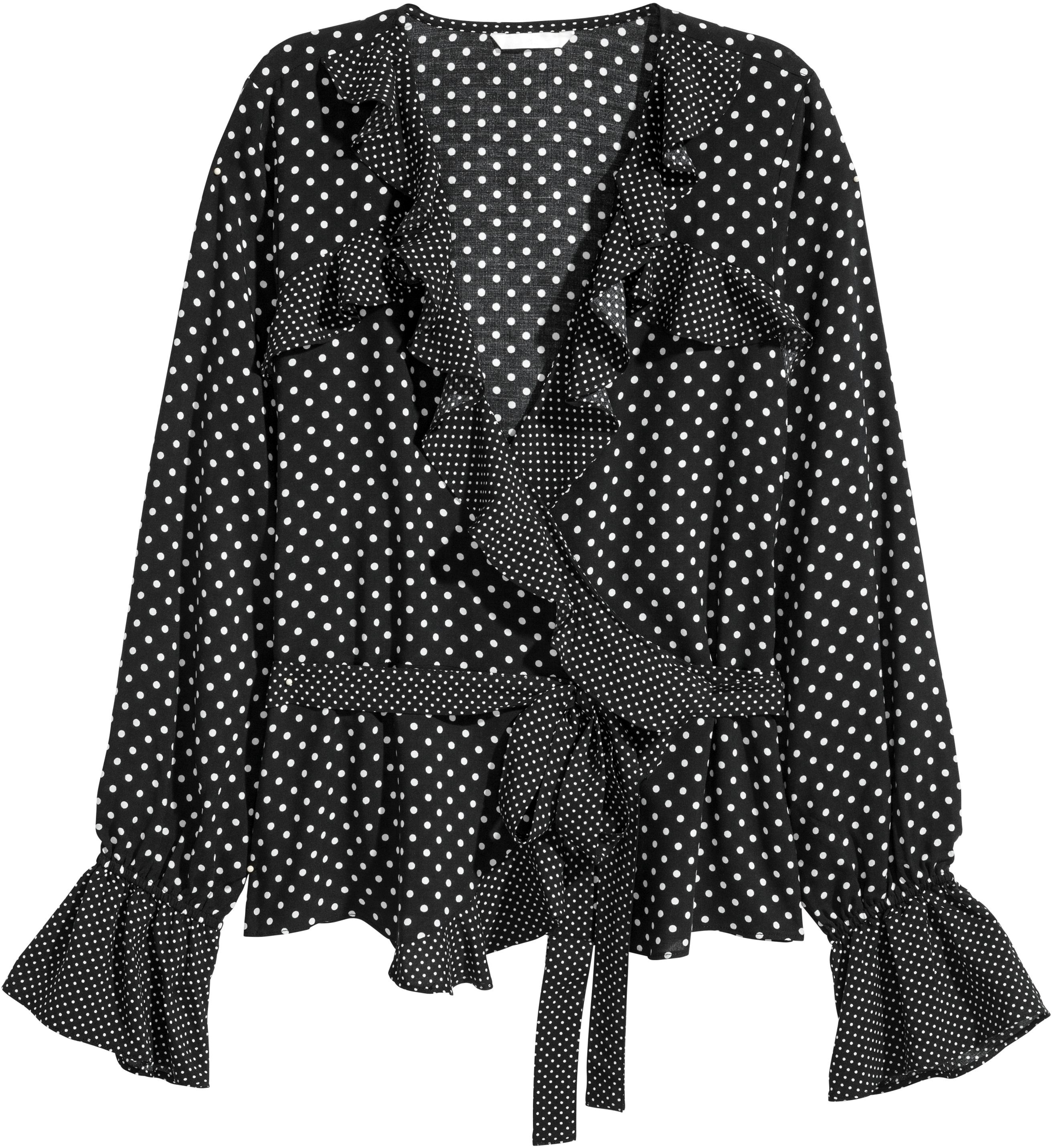 

Блузка H&M 05965486 46 Черная с белым