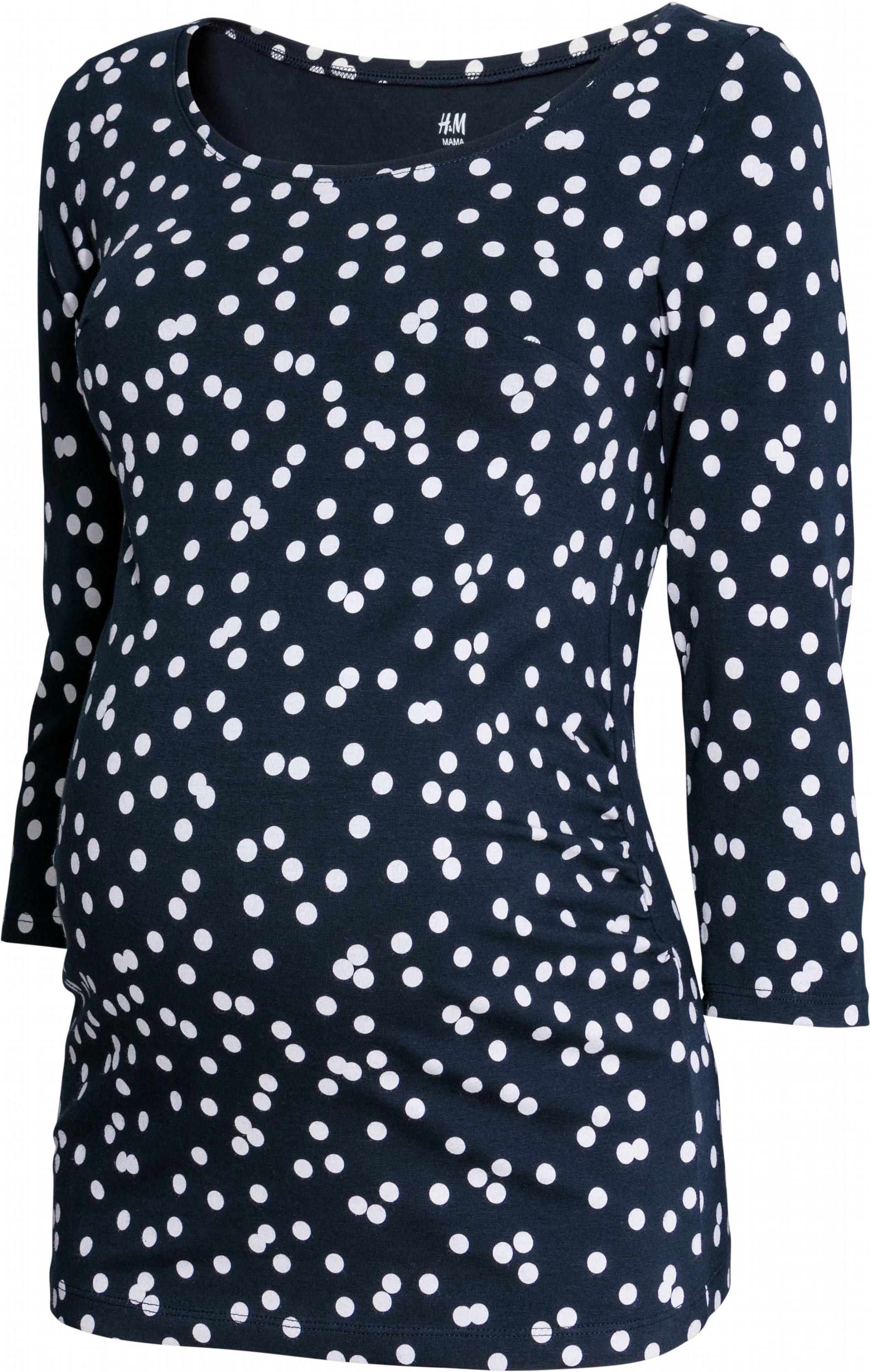 

Лонгслив H&M Мама 06179037 XS Темно-синий с белым