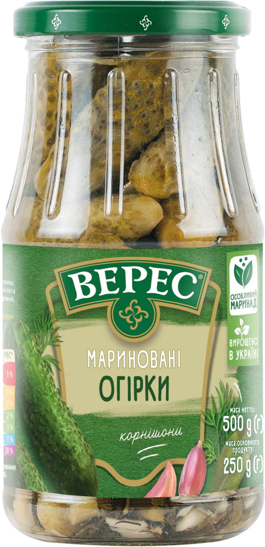 Огурцы Верес маринованные 500 г (4820008091871_4823105400102)