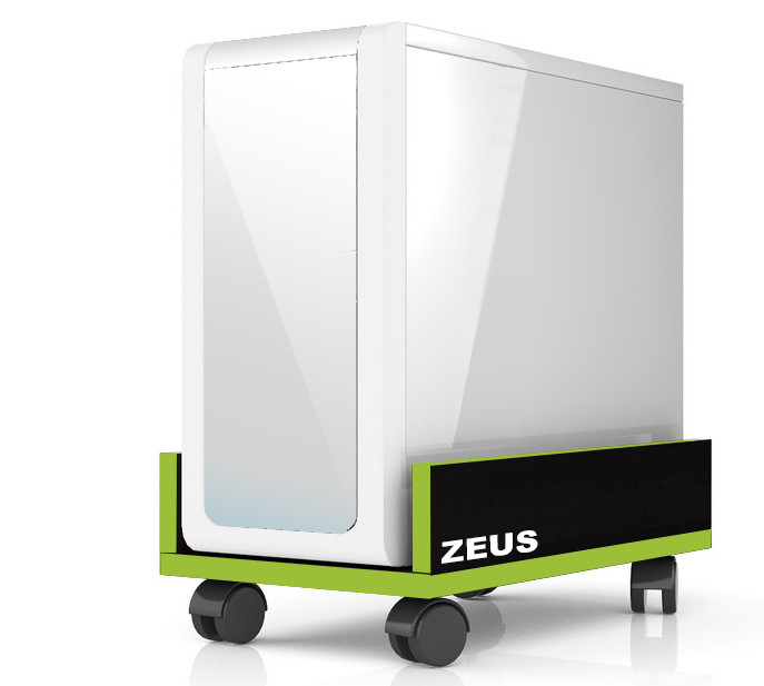 

Подставка под системный блок ZEUS Comp черный/зеленый