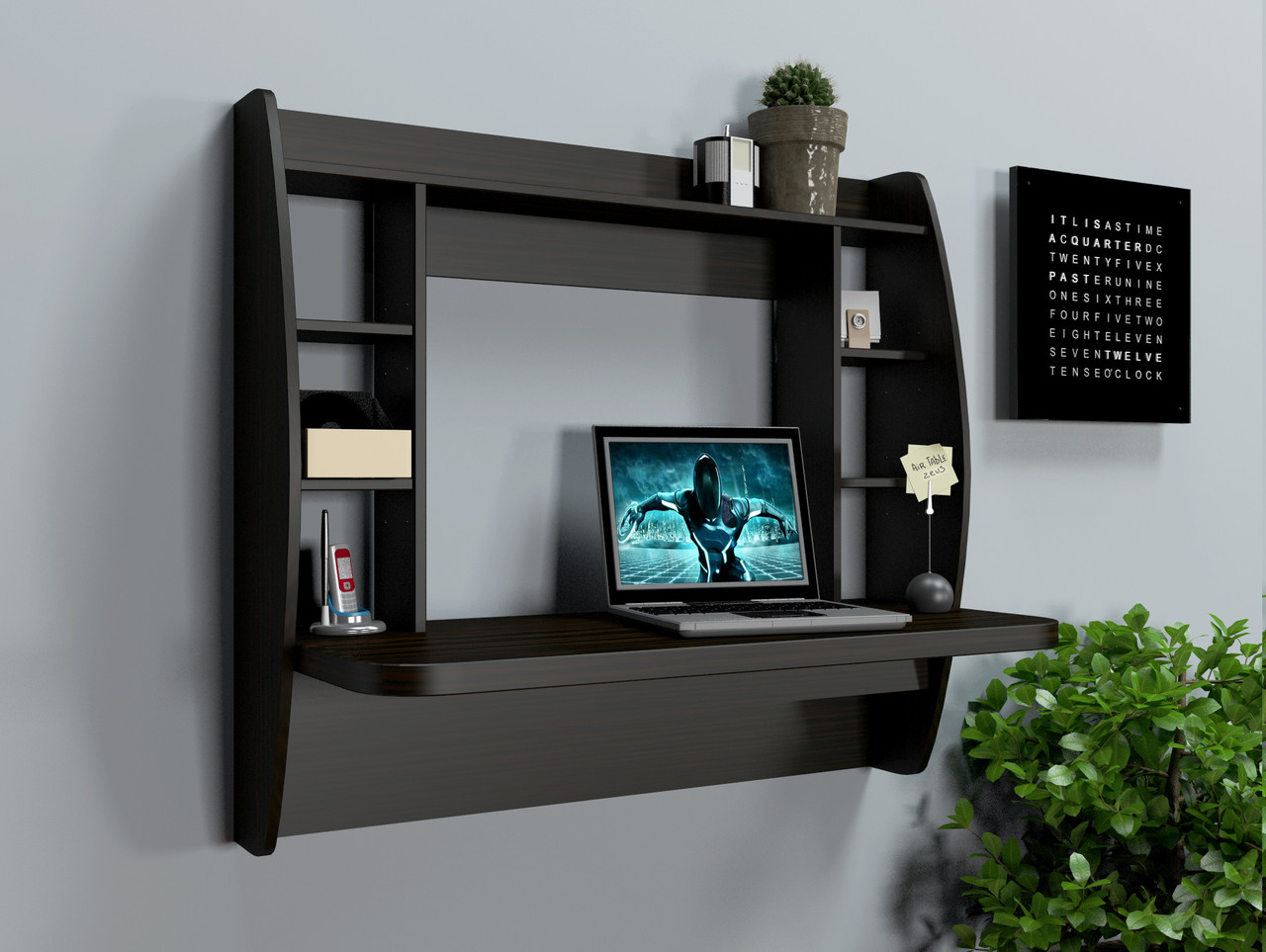 

Навесной компьютерный стол Comfy Home AirTable-I DB венге