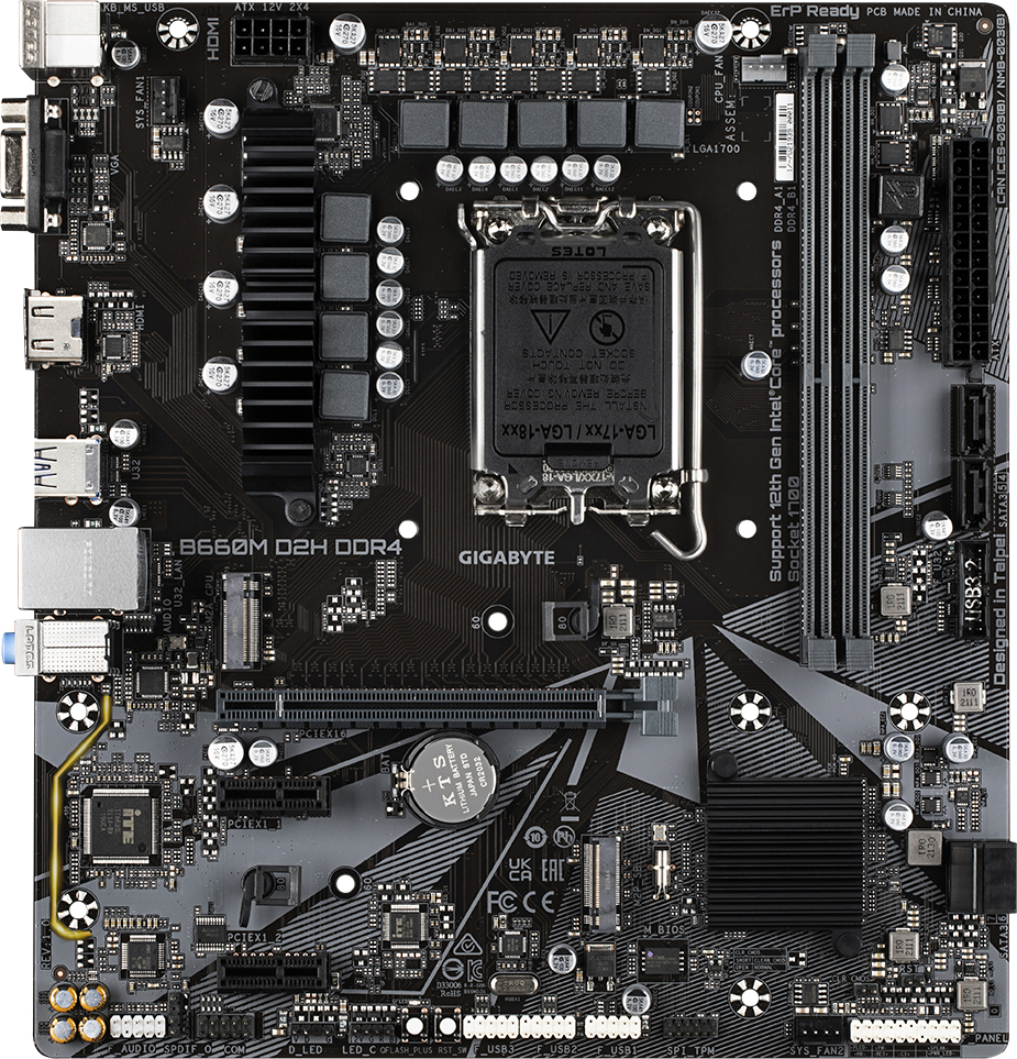 Материнская плата Gigabyte B660M D2H DDR4 (s1700, Intel B660, PCI-Ex16 ...